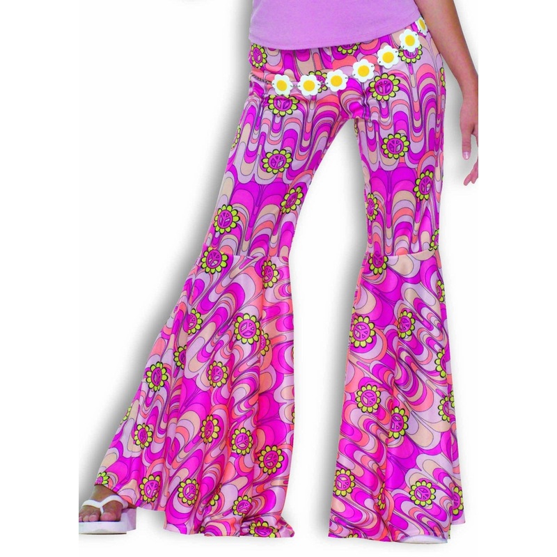 Flower Power Bell Bottom Pants - Adult Size