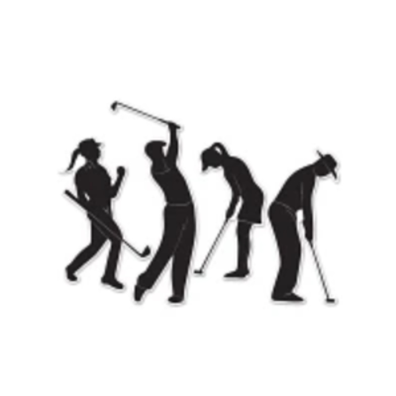 Golf Player Silhouettes