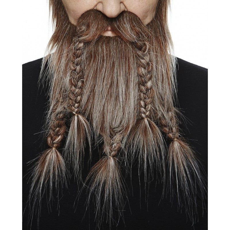 Musctache and Beard Viking Gry/BRN