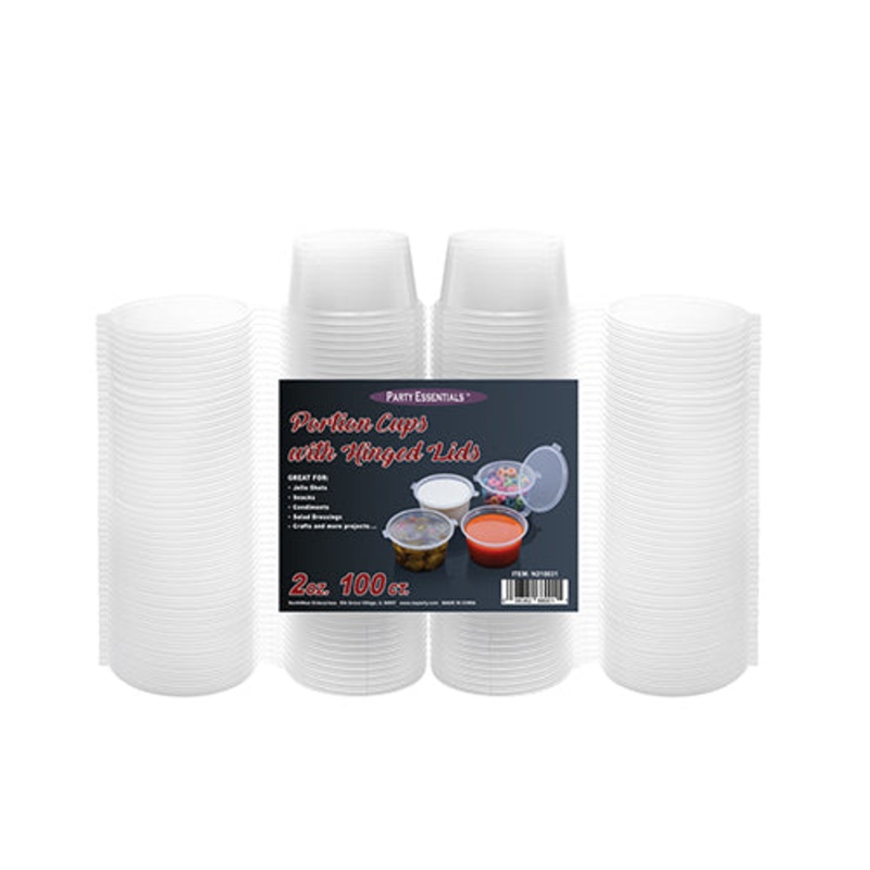 Portion Cups w/Hinged Lids 2OZ 100CT