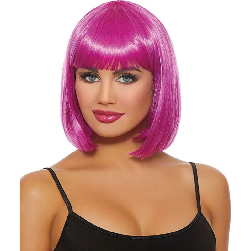Wig Bob Mid Length Magenta