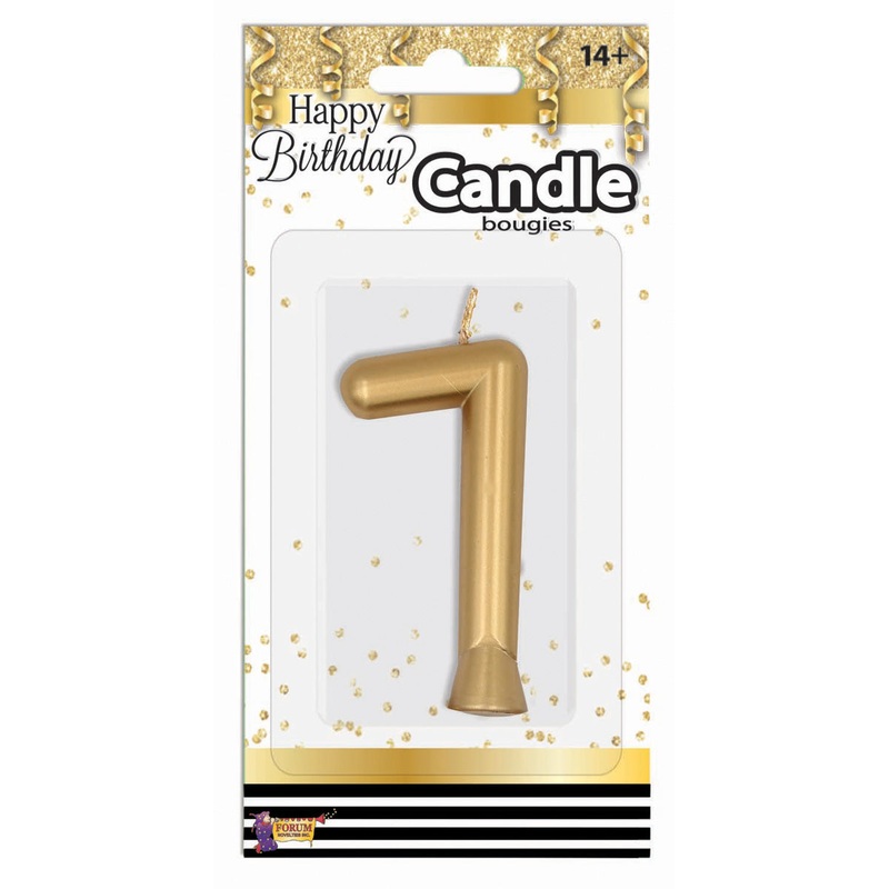 Candle #7 Metallic Gold