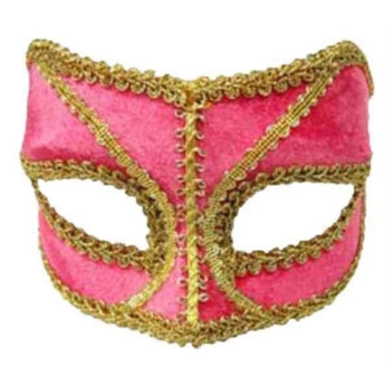 Mask Venetian w/Eyeglasses Arms Pink