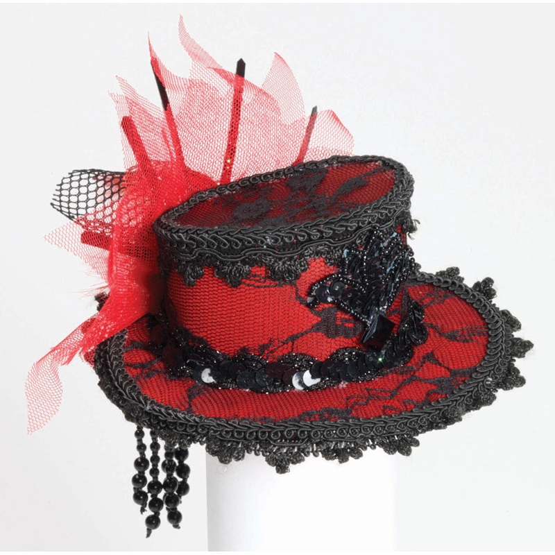 Mini Lace Hat - Red