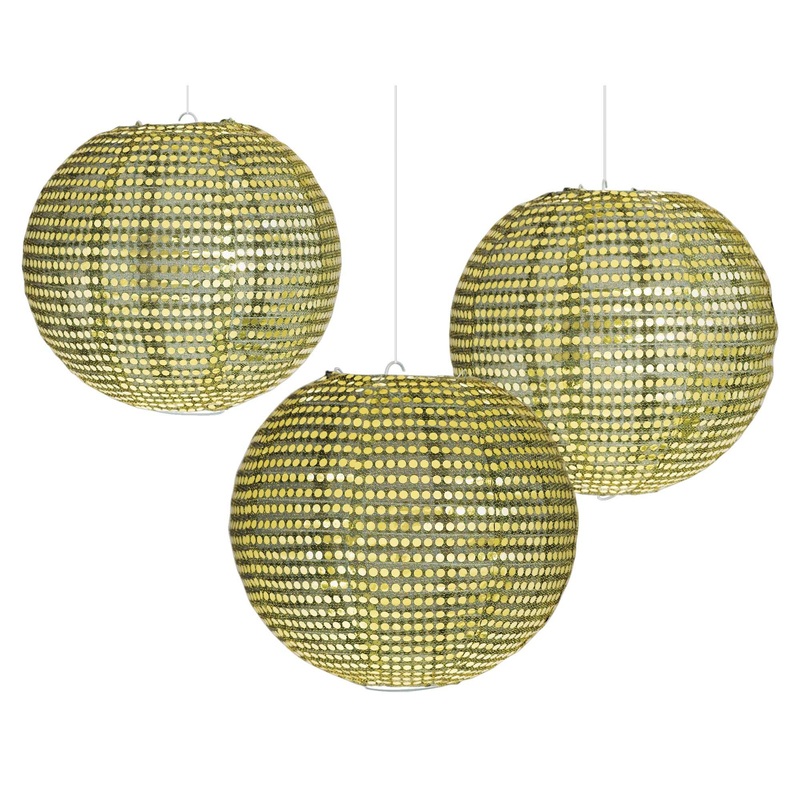 Sequin Lanterns Gold 3CT