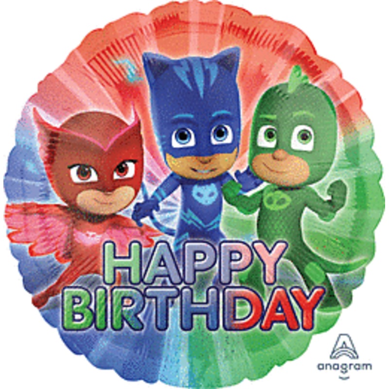 17" PJ Masks Happy Birthday Mylar Balloon
