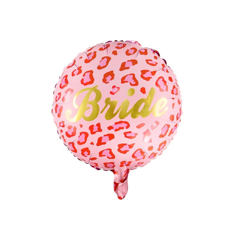 Pink Leopard 18" Bride Mylar Balloon