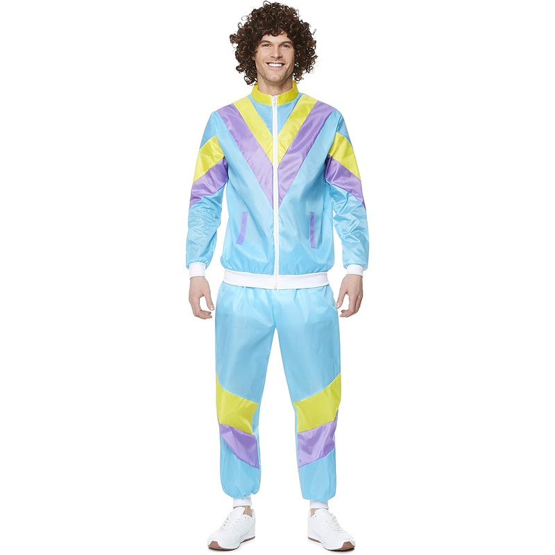 80S Shell Suit Blue/Ylell/Purple