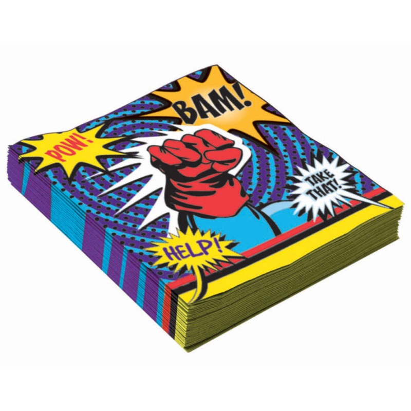 Beverage Napkins - Superhero Party