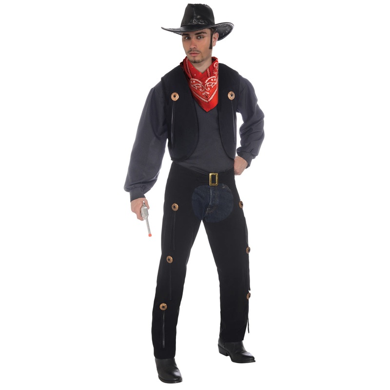 Chaps and Vest Black STD