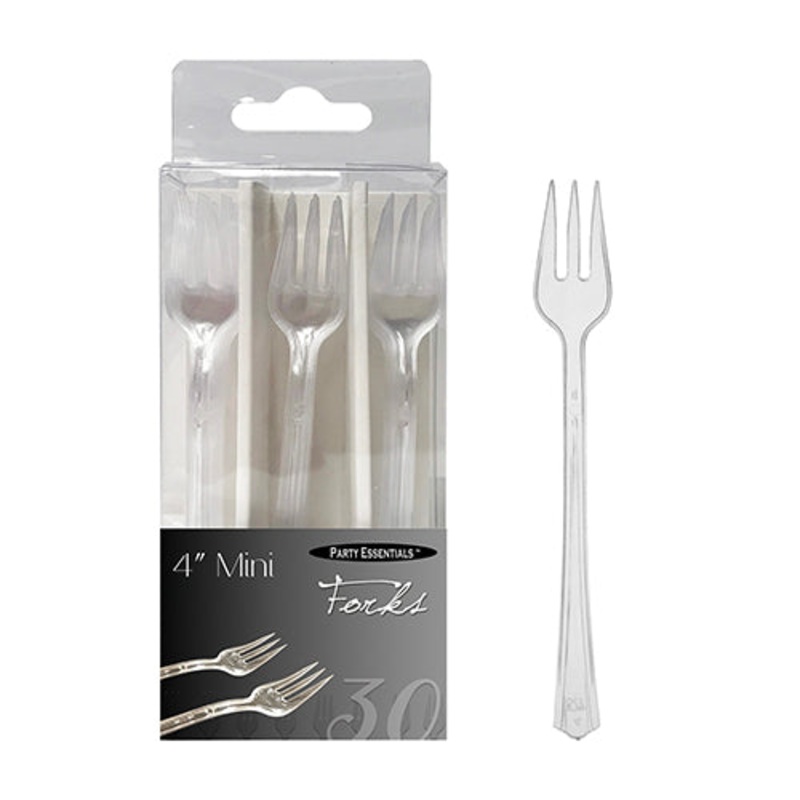 Forks Mini Clear 30 Ct