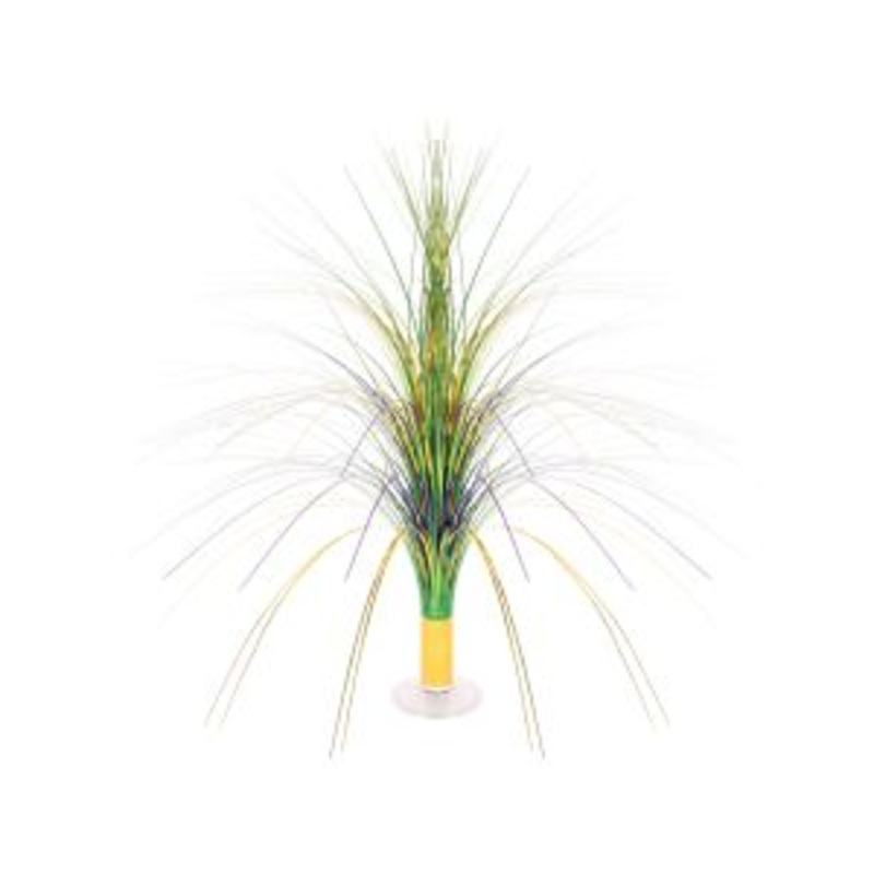 Metallic Spray Centerpiece GRN/GLD/PRPL