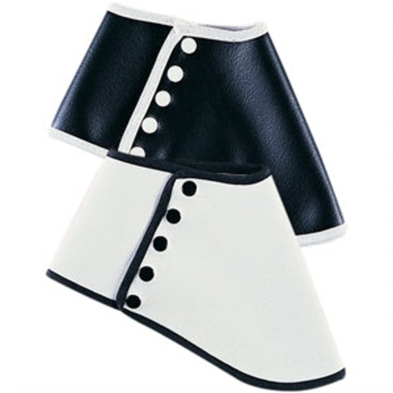 Spats White w/Black Trim Vinyl
