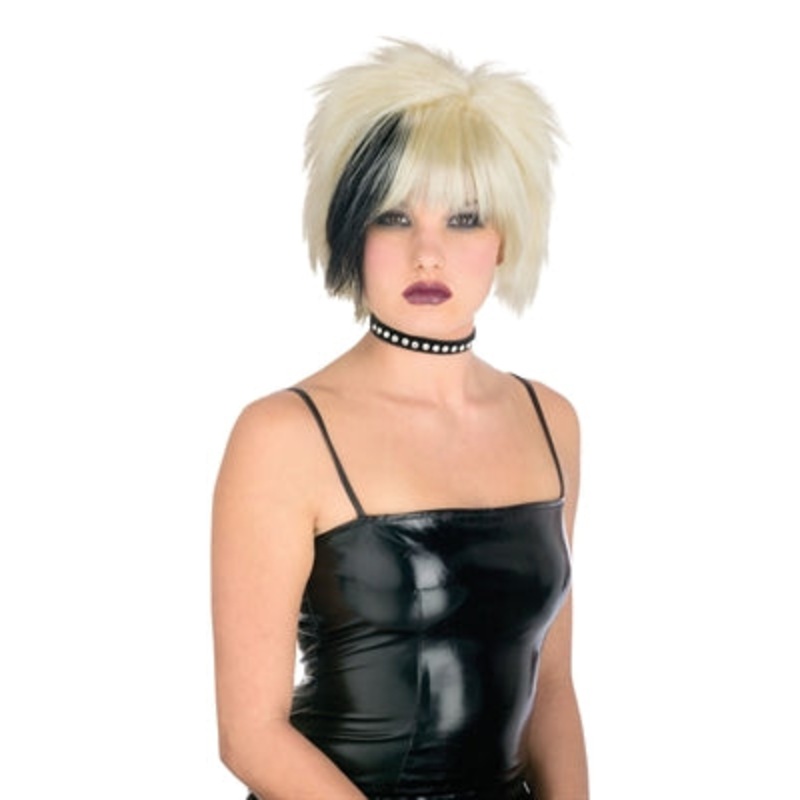 Wig Pristine Punk Blonde/Black Streak